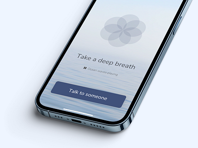 Autonomous living App - take a deep breath android anxiety app autism breath breathing calm clean crisis deep breath design deskpro help ios mobile sketch stress ui ux webex