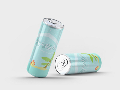 R'Vive Sparkling Water Packaging Alt. Mockup can drink drink packaging sparkling water sparkling water design sparkling water packaging water design water packaging