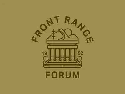 Front Range Forum Logo (Alternate) ancient branding classical colorado columns debate discussion education forum greek illustration learning logo neoclassical pillars roman school thought vector vector illustration
