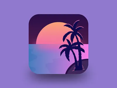 Chill (illustration 01) design graphic ocean pakistan sun tree weather