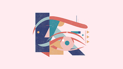 Abstract Illustration abstract art cover cubism design eye graphic design illustration texture