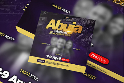 worship night flyer 3d branding graphic design