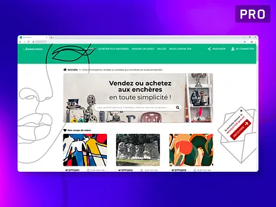 Remi Rosinski UI UX Website Auctions auctions design figma photoshop rosinski rémi rémi rosinski ui ux webdev website