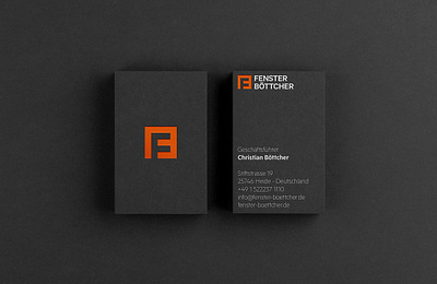 Fenster Böttcher / Logo Design / Business Card business card fenster böttcher graphic design logo design