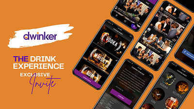 Dwinker app branding design graphic design logo ui ux