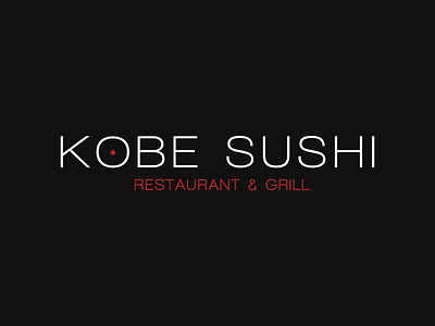 Kobe Sushi Logo branding design logo restaurant sushi typography walkway