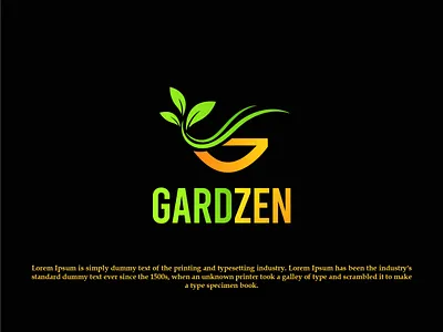 GARDZEN LOGO 3d app branding creative design graphic design graphicdesign icon illustration illustrator logo logotype minimal typography ui ux vector web