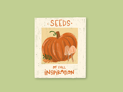Seeds of Fall fall seeds hand lettering illustration illustrator procreate seed packet