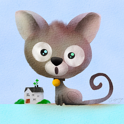 Watercolor cute Kitty clipart cat graphic kawaii kitty