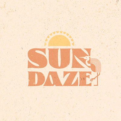 Sunday 70s badge bird branding camping design font grunge icons illustration logo retro sticker sun texture typeface typography vector vintage yellow