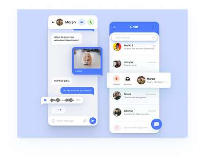 Direct Messaging - DailyUI #013 app cards chat chat app clean cleanui daily ui dailyui dailyui 013 design direct messaging message messaging mobile simple simpleui ui ux