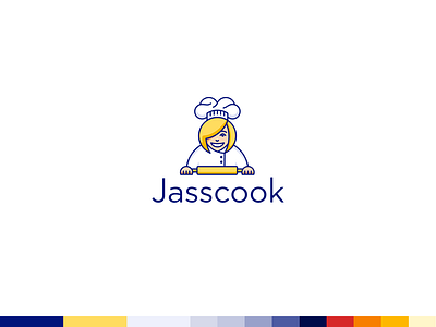 Jasscook Chef Logo Design brand design branding branding design character logo chef design chef logo creative logo design food logo food logo idea gradient graphic design illustration illustration logo logo logo design restaurant logo typography vector yellow logo