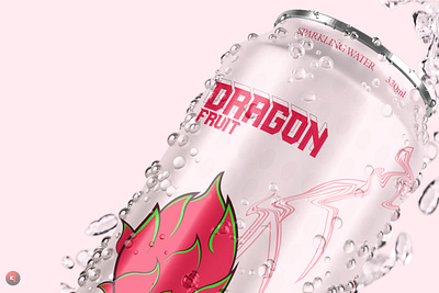 Dragon Fruit Sparkling Water branding dribbble graphic design logo packagedesign product