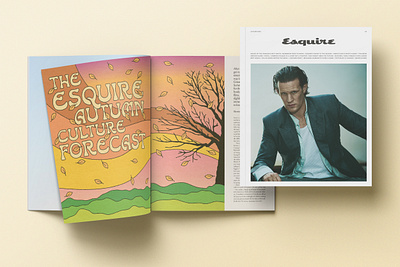 Esquire UK Autumn Culture Forecast Illustrations artwork digital art esquire magazine graphic design illustration magazine magazine spread print media spot illustrations typography zine