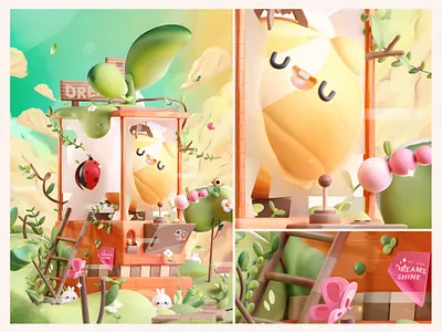 Forbidden Fruit 3d 3d art 3d fruit 3d plants animals 3d butterfly 3d character colors design epic forbidden fruit games 3d illustration illustration 3d kawai kawaii nature plants ui wel