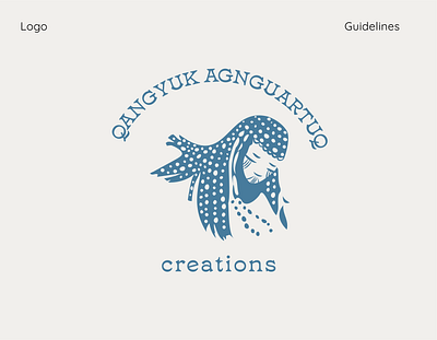 Quangyuk Agnguartuq - Logo for local Alutiiq business alaska alaskan alaskan native alutiiq bohemian brand branding clean creations graphic design illustration indigenous indigenous branding jewelry logo small business