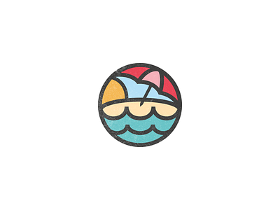 Sea resort logo brand branding brandmark circle circle logo design illustration logo logo design logo designer summer summer logo surfing surfing logo vector