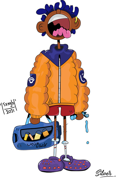 Screamy Boy art character design graphic design