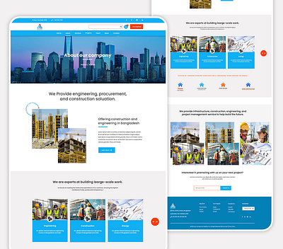 Construction Soluation UI Design branding construction ui design landing page logo design minimal ui uiux ux uxui