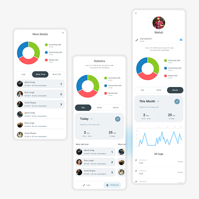 Statistics App UI app design ui