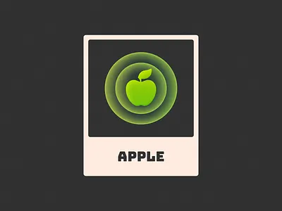 Apple! apple brand branding bubble card fruit glow gradient grain green icon illustration leaf logo logo design mark noise poster symbol texture