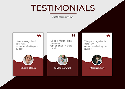 Testimonials graphic design testimonials ui