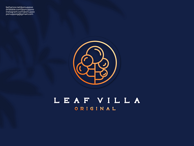 Leaf Villa beauty brand design branding design illustration lineart logo logodesign logomaker logos luxury logo modern logo ui vector