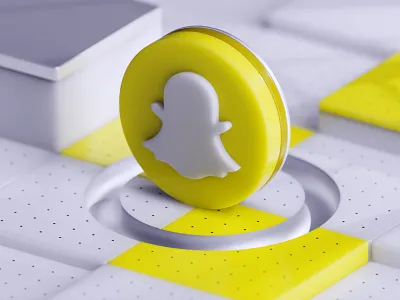 Snapchat 3d animation app art branding c4d design graphic design illustration logo minimal motion graphics snapchat social media ui