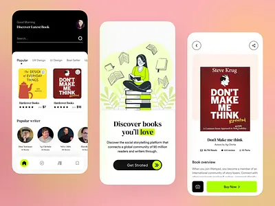 Book Selling App app best app book book sale books colorful design ebook ecommerce ios minimal mobile mobile app mobile ui sale shopify ui uiux ux