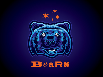 Chicago Bears adobe illustrator bear bears branding chicago chicago bears design football graphic design illustration illustrator logo nfl sports logo stars vector