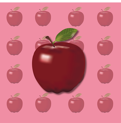 An Apple adobe illustrator apple art digital illustration digitalart fruit illustration mesh tool vector art