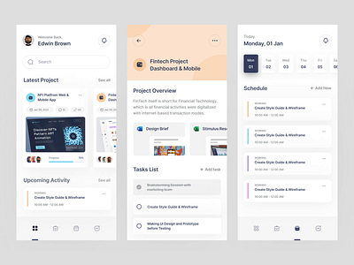 Task Management App Animation - Dashtask animation app calendar clean interaction list managemen manager minimalist mobile modern motion graphics product progress project prototype schedule task team ui