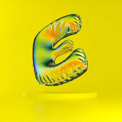 DAY 7 - letter Ee 3d design illustration lettering