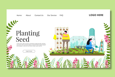 FREE Seeding Garden - Landing Page advertisting agency ai vector app branding business illustration isometric landing page optimization seeding garden ui ui design ux ux design vector template web development web maintance web psd webapp webinar advertisting website