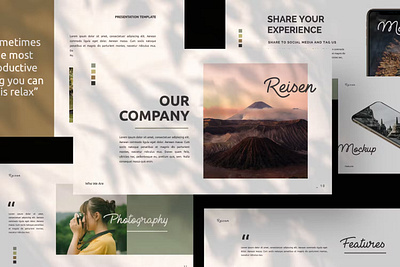 FREE Reisen Brand Travel Business app branding business corporate design google google slide google slides graphic design illustration keynote pitchdeck portfolio reisen brand travel business ui ux vector web web development