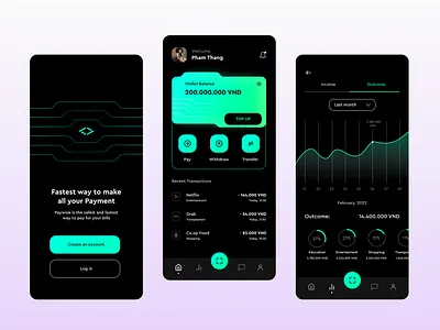 Wallet App UI Design app design ui ux
