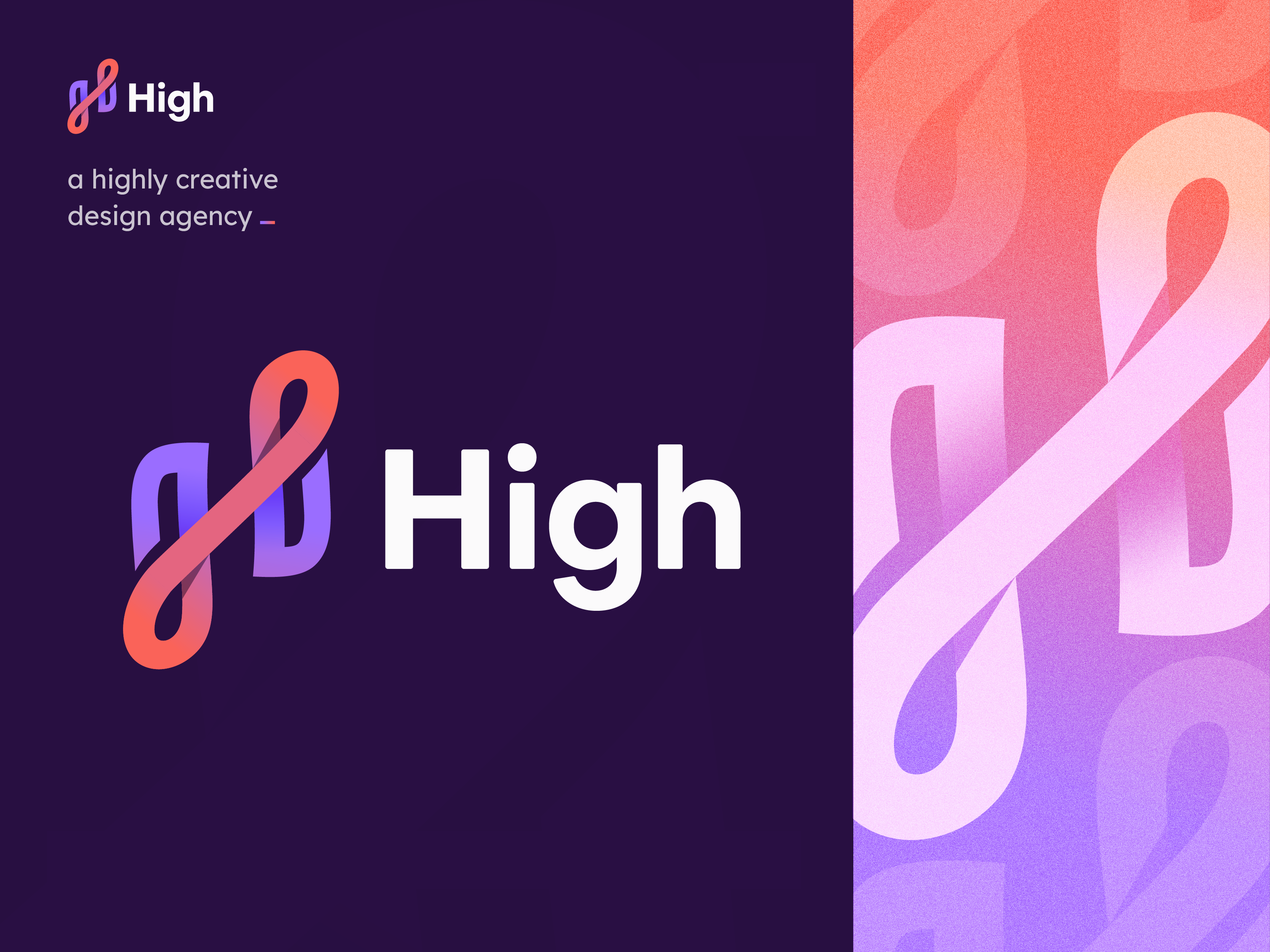 High Logo Design brand brand identity branding h logo icon identity logo logo design logo mark logodesign logos logotype mark modern logo typography vector