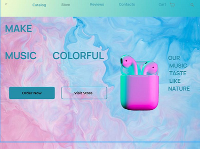 Airpods UI landing page design product design ui ux web