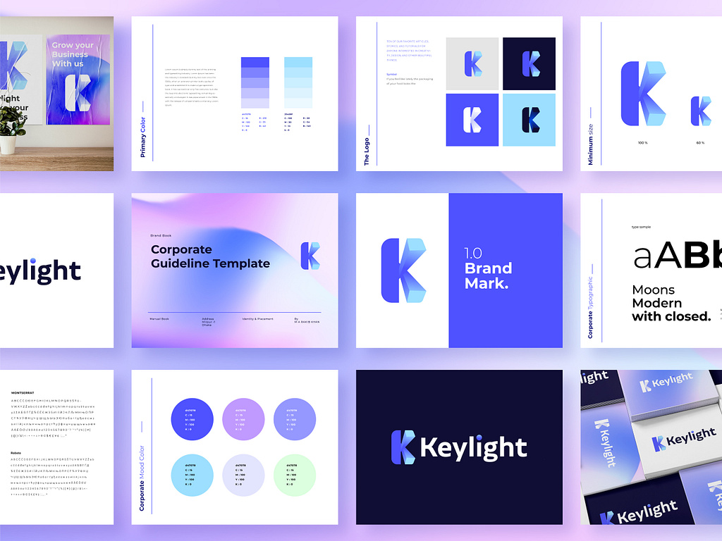 Brand Book Corporate Guideline (case study) for Keylight by MA Rakib