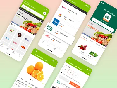 Growcer App Design app design branding clean design minimal design ui