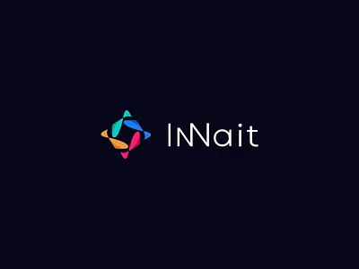innaIt logo branding i initial i logo letter i logo modern project technology vector