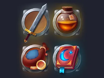 Game props branding card game design digital art game graphic design icon illustration logo ui vector