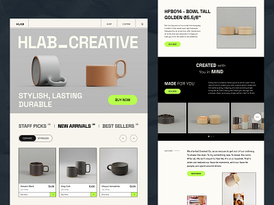 E-Commerce Landing Page brutal clean clean ui coffe coffecup cup cup website e commerce ecommerce landing page layout minimal tumbler ui ui design uiux web web layout web ui website design