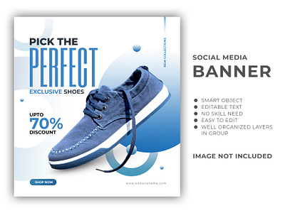 Shoes Social Media Banner Template ads banner ads design banner template facebook banner instagram banner shoe banner shoes banner social media banner web banner website banner