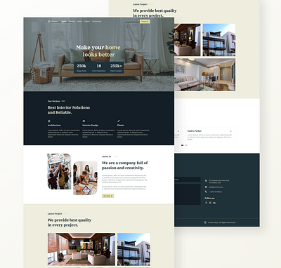 Landing Page Web Design (Prorior) interior landing page web design web ui