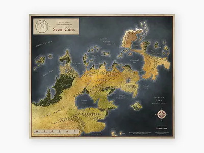 Seven Cities cartography fantasy map