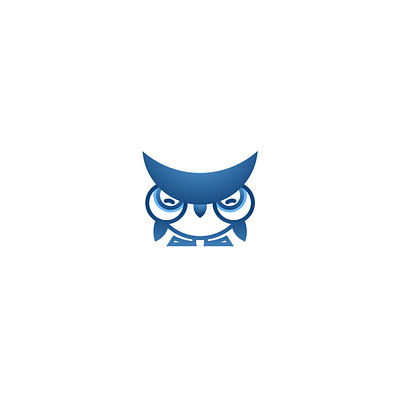 Blue owl bird branding cartoon character design illustration logo mascot owl sticker vector