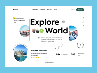 Travel Agency Website Design adventure booking destination explore holiday tour planner tourism travel travel agency travel booking travel guide travel landing page travel web traveler traveling trip trip planner ui vacation website