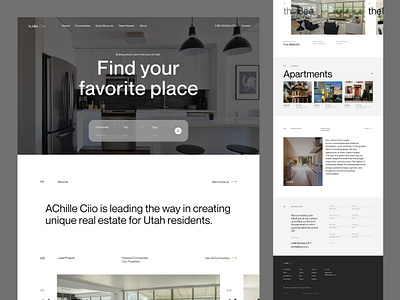 AchilleCiio Real Estate agency clean real estate landing page property property management property website real estate agency real estate website realestate trending website ui design
