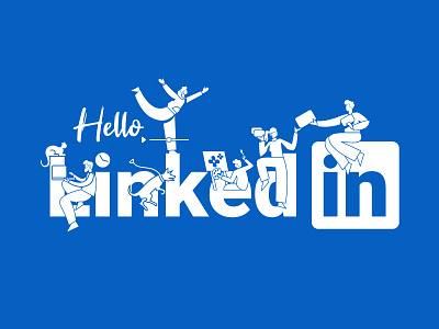 Hello linkedIn ! animation art artwork concept illustration creative design design art drowning graphic design hello ideas illustration illustrator line minimal minimalist retro simple vector art vintage